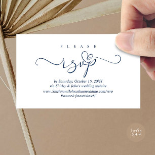 Romantic RSVP Wedding Invitation, via Website Enclosure Card