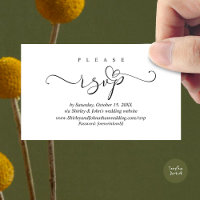 Romantic RSVP Wedding Invitation, via Website