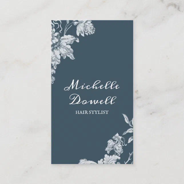 Romantic rustic floral print business card | Zazzle