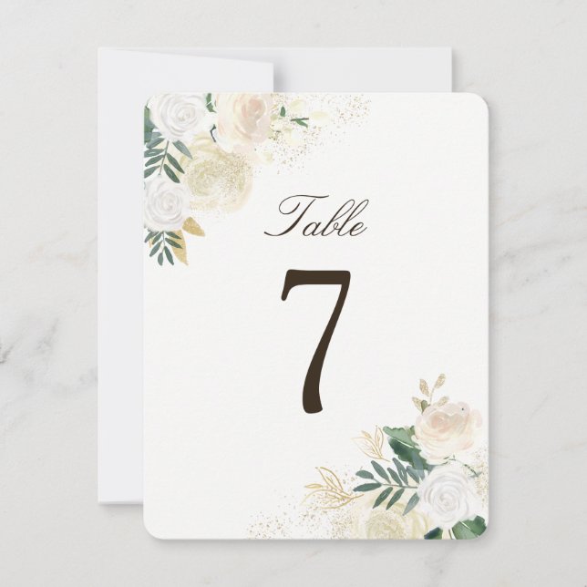 Romantic Rustic Woodland Table Number Cards (Front)