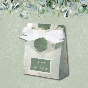 Romantic Sage Green Eucalyptus Wedding Favor Boxes