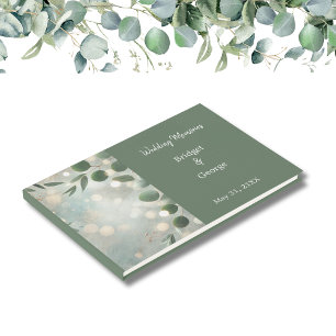 Romantic Sage Green Eucalyptus Wedding Guest Book