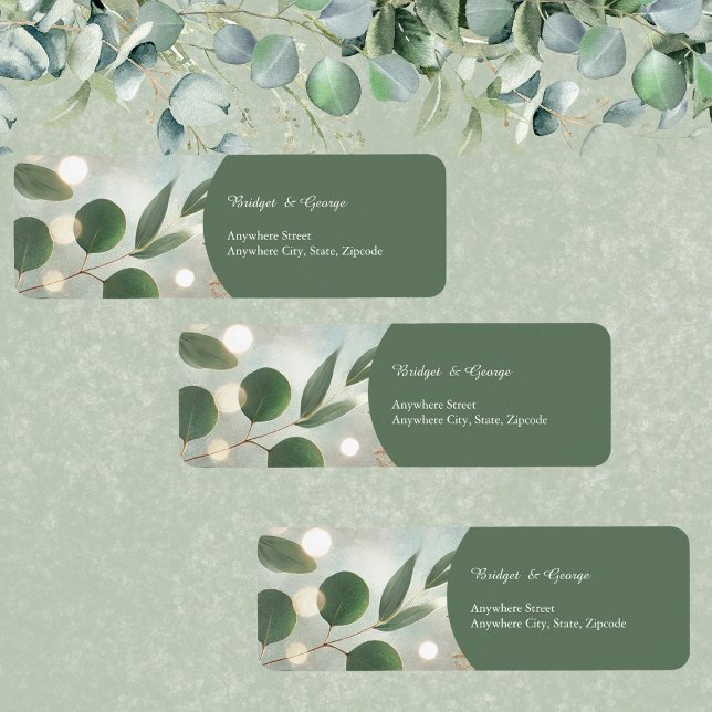 Romantic Sage Green Eucalyptus Wedding Label (Creator Uploaded)