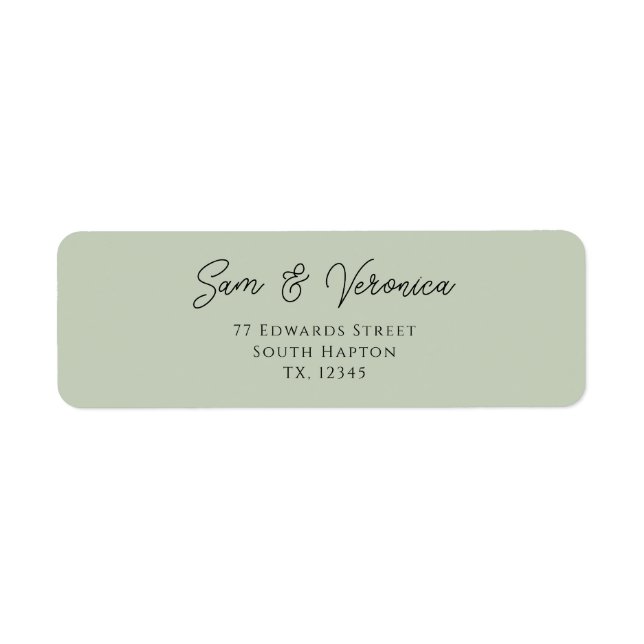 Romantic Sage Return Address  Label (Front)