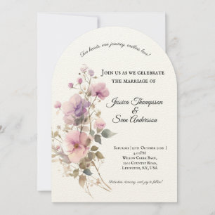 Romantic Sakura cherry Flowers Bloom Wedding Invitation