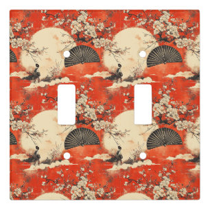 Romantic Sakura Kimono Couple Pattern (1) Light Switch Cover