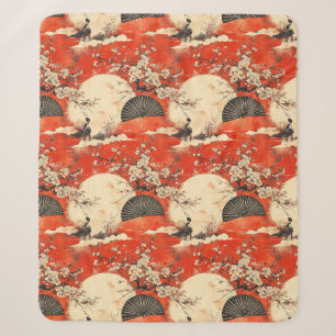 Romantic Sakura Kimono Couple Pattern (1) Sherpa Blanket