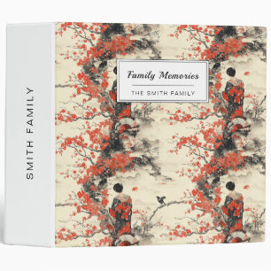 Romantic Sakura Kimono Couple Pattern (2) 3 Ring Binder
