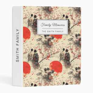 Romantic Sakura Kimono Couple Pattern (3) Mini Binder
