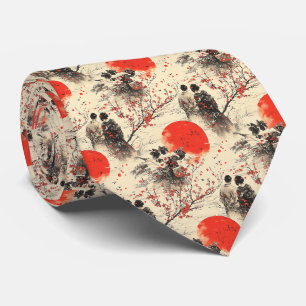 Romantic Sakura Kimono Couple Pattern (3) Neck Tie