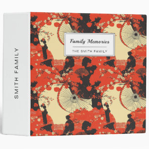 Romantic Sakura Kimono Couple Pattern (5) 3 Ring Binder