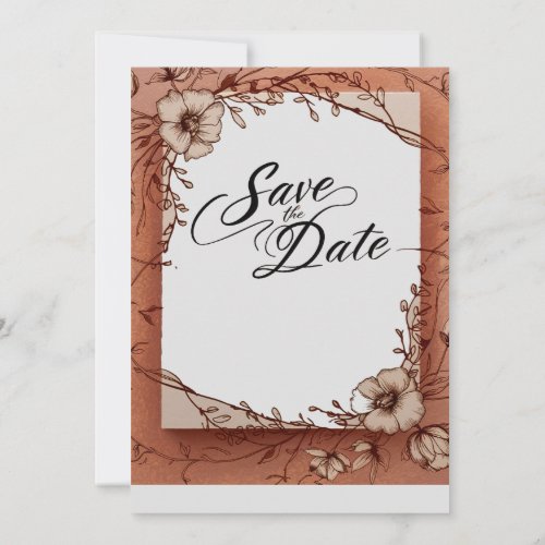 romantic save the date invitation