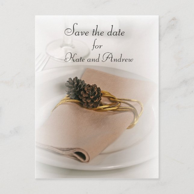 Romantic Save the Date Postcard (Front)