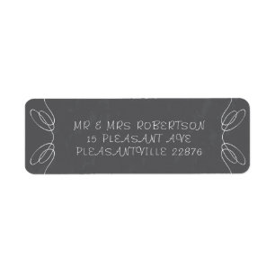Romantic Script Chalkboard Return Address Labels