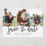 Romantic Script Photo Collage Save The Date