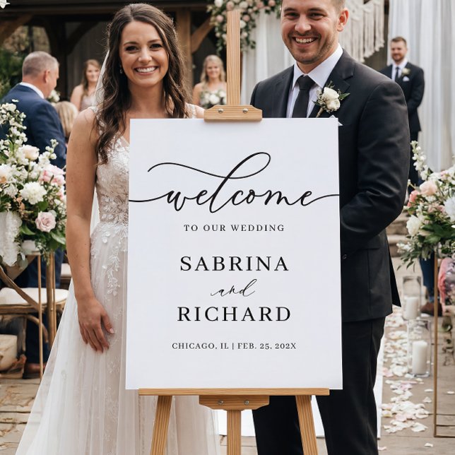 Romantic Script Wedding Welcome Sign Foam (Creator Uploaded)