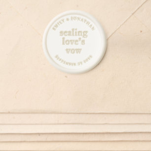 Romantic Sealing Loves Vow Names Wedding Wax Seal Sticker