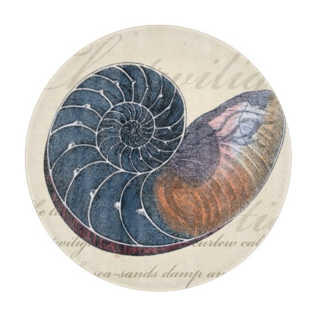 Romantic Seashell Cutting Board (Front)