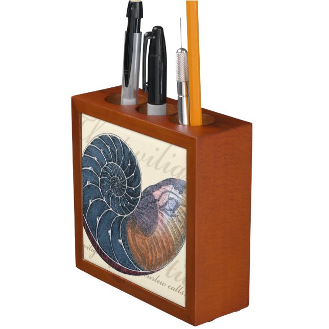 Romantic Seashell Desk Organizer (In Situ)