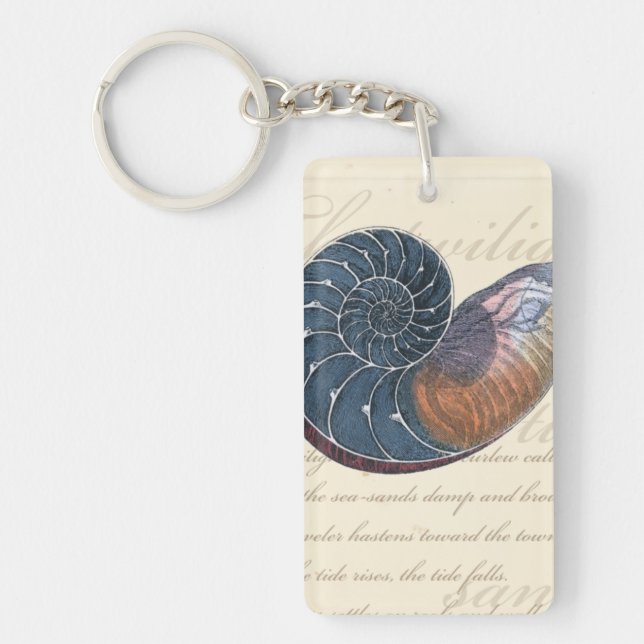 Romantic Seashell Keychain (Front)