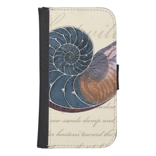 Romantic Seashell Samsung Galaxy Wallet Case (Front)
