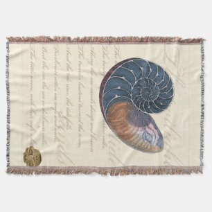 Romantic Seashell Throw Blanket