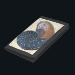 Romantic Seashell Tri-fold Wallet<br><div class="desc">Do you live far away from the beach? No problem! Get this romantic seashell painting so you can image yourself sitting on a peaceful beach on a warm sunny day. This piece of art romanticizes the sea and the little waves which will leave you yearning for a visit the beach....</div>