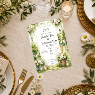 Romantic Secret Garden Elegance Wedding Invitation