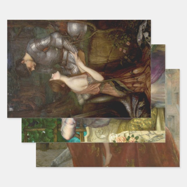 Romantic Selection of Female Beauties Wrapping Paper Sheets (Set)