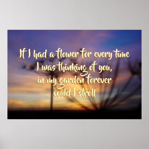 Romantic sentiment prose for lovers poster