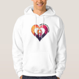 Romantic Silhouette Heart Couple Valentine's Day  Hoodie