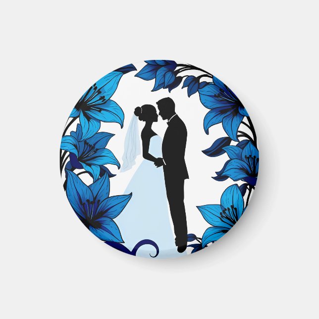 Romantic Silhouette of a Couple Magnet (Front)