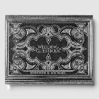 Romantic Silver Antique Look Guest Book