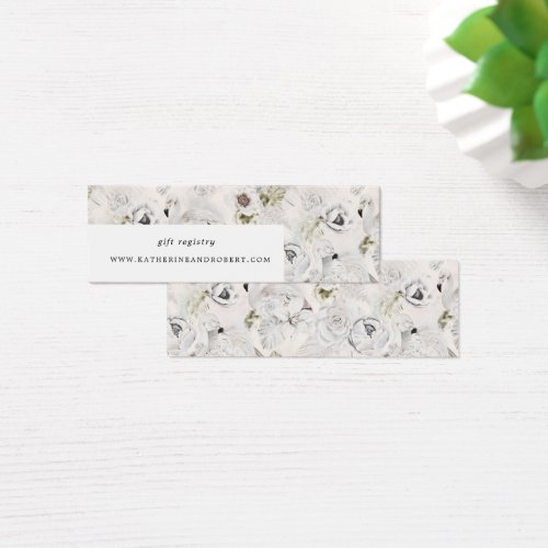 romantic silver floral Wedding card