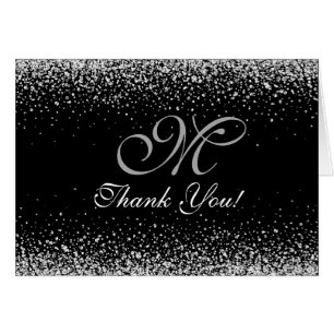 Romantic Silver Glitter Night Sky Cards