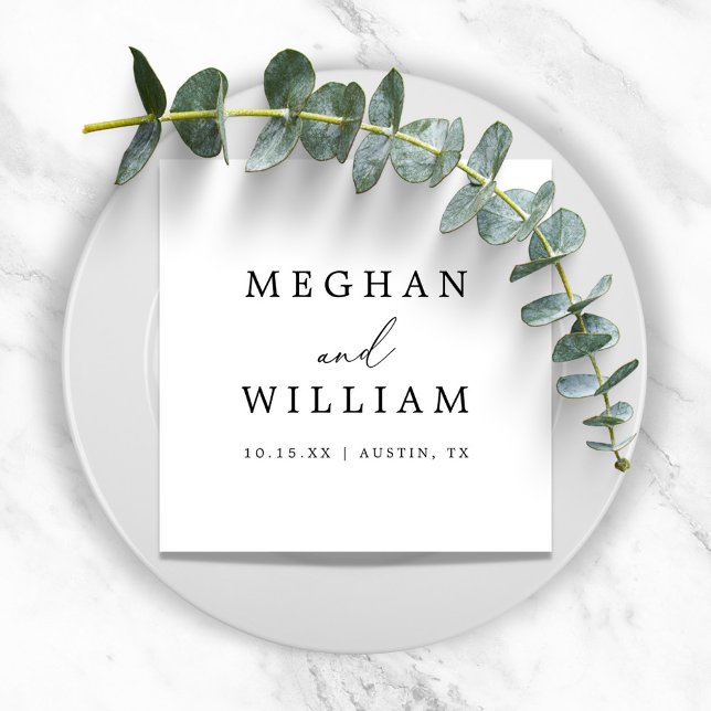 Romantic Simple Calligraphy Wedding Napkins (Creator Uploaded)