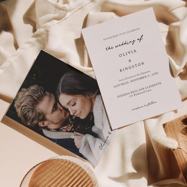Romantic Simple Script Wedding Invitation (Creator Uploaded)