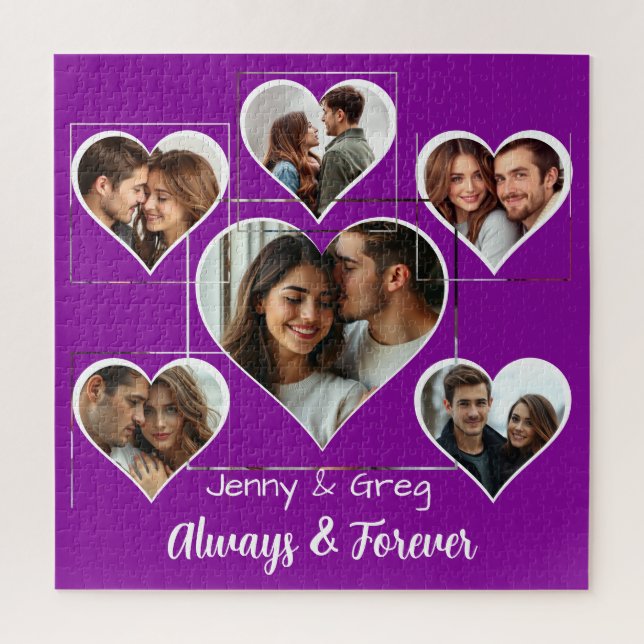 Romantic Six Photo Template  Jigsaw Puzzle (Vertical)