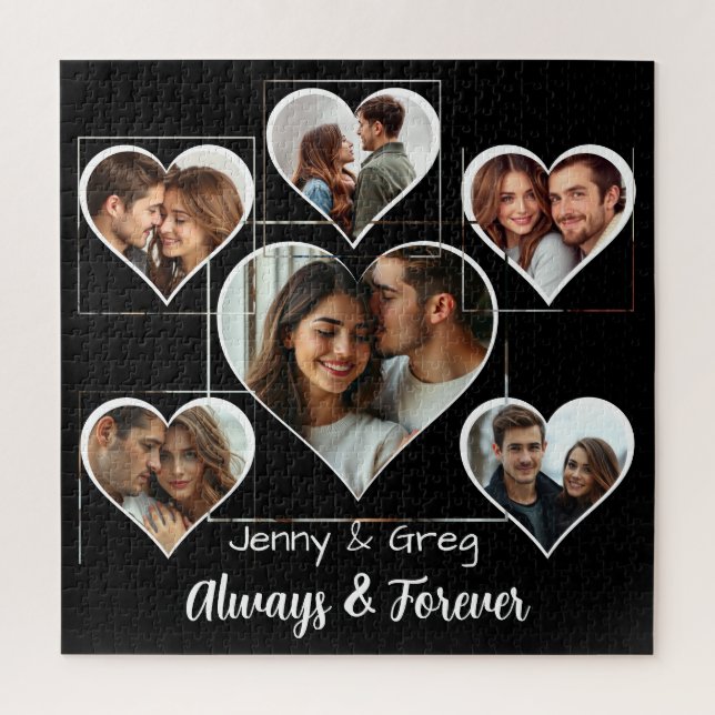 Romantic Six Photo Template  Jigsaw Puzzle (Vertical)