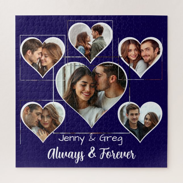 Romantic Six Photo Template  Jigsaw Puzzle (Vertical)