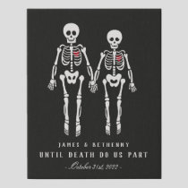 Romantic Skeletons Faux Canvas Print