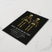 Romantic Skeletons Foil Invitation (Rotated)
