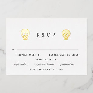 Romantic Skeletons Foil Invitation