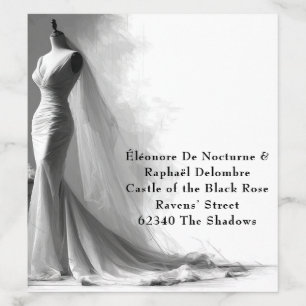 Romantic Sketch Wedding Envelope Vintage Perfume Envelope Liner