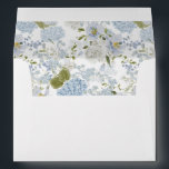Romantic Soft Blue Floral Pattern Wedding Envelope<br><div class="desc">Elegant wedding envelope with a soft blue and white floral seamless pattern on the inside and classic calligraphy font.</div>