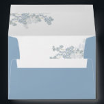 Romantic Soft Blue Floral Wedding Envelope<br><div class="desc">Elegant pastel blue wedding envelope with a soft blue delicate floral embellishment on the inside and classic calligraphy font.</div>