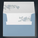 Romantic Soft Blue Floral Wedding Envelope<br><div class="desc">Elegant pastel blue wedding envelope with a soft blue delicate floral embellishment on the inside and classic calligraphy font.</div>