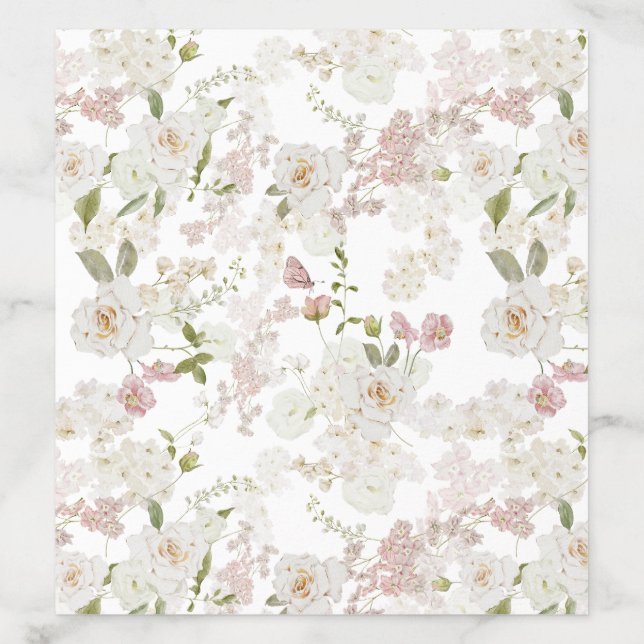 Romantic Soft Blush White Pattern Envelope Liner (Design)