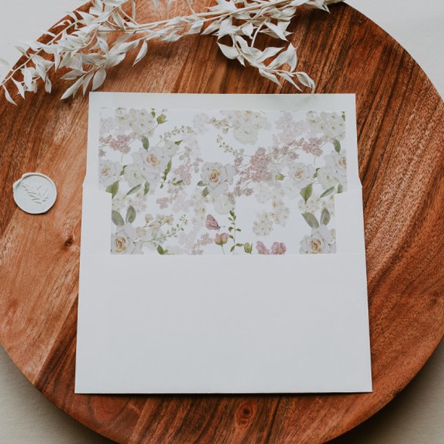 Romantic Soft Blush White Pattern Envelope Liner (Creator Uploaded)