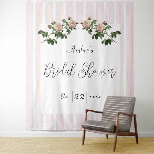 Romantic Soft Pink Bridal Shower Tapestry